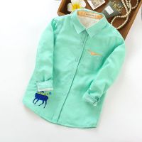 [促销]冬装儿童休闲衬衫秋冬男童加绒长袖衬衣2-11岁中小童保暖加厚外套