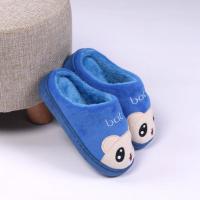 [促销]猪琦琦2018秋冬款男女童儿童棉拖鞋可爱Baby熊棉鞋防滑半包跟拖鞋