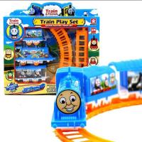 [促销][送电池]儿童托马斯小火车轨道套装电动火车玩具礼盒装玩具赛车