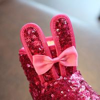 [促销]2018冬季时尚新款儿童雪地靴女童靴亮片棉鞋公主保暖鞋防滑2-8岁