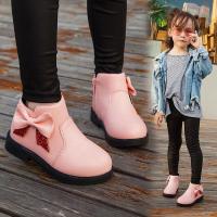 [促销]女童棉鞋靴子2018冬新款公主马丁靴加绒保暖短靴