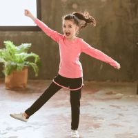 [促销]大童速干排汗瑜伽服中大童休闲套装跑步套装速干衣亲子装