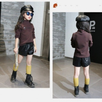 [促销]童装女童打底衫2018秋冬时尚新款刺绣加绒加厚中大童3-15岁宝宝潮