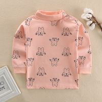 [促销]儿童高领彩棉内衣服打底衫女男秋冬季纯棉保暖宝宝秋衣上衣婴儿