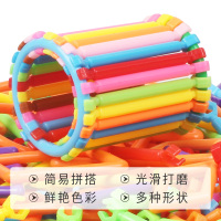 [促销][送车轮车轴]聪明魔术棒积木套装儿童拼装塑料拼插周岁玩具