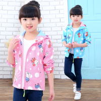 [促销][小猪佩奇外套]女童加绒加厚外套秋款冲锋衣新款风衣外套儿童装