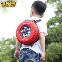 [促销]买一送十男女童小中大班3-6岁3D立体车轮胎背包个性幼儿园书包