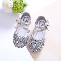[促销]女童凉鞋公主鞋儿童单鞋2018春夏新款韩版亮片女童鞋宝宝鞋半凉鞋