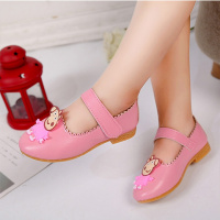 [促销]哈菲猫2018新款女童皮鞋卡通小猪佩奇软底单鞋儿童公主鞋豆豆鞋