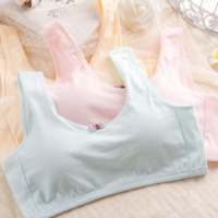 [促销][2件装]育期纯棉女童少女内衣小女孩带儿童背心舒适防凸点