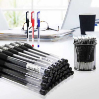 [促销]买二送笔筒-中性笔0.5mm子笔芯黑红蓝学生水性写字商务签字笔