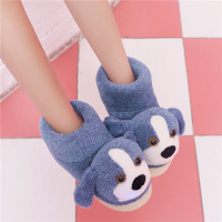 [促销]儿童防滑保暖棉鞋亮灯室外居家鞋卡通狗狗包跟棉拖鞋女童男童鞋子