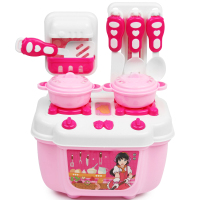 [促销]儿童过家家厨房做饭餐台套装宝宝仿真厨具男切水果玩具女孩购物车
