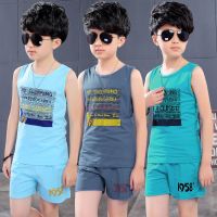 [促销]儿童装男童夏装2018夏季纯棉背心短裤套装小男孩衣服中大童两件套