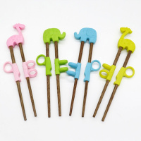 [促销]亏本]儿童学习筷宝宝餐具实木训练筷纠正辅助练习筷子儿童筷子