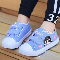 [促销]童鞋女儿童帆布鞋春秋2018新款布鞋学生鞋休闲鞋粉色单鞋孩子韩版