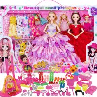[促销]芭比娃娃套装大礼盒女孩公主婚纱古装衣服儿童玩具屋生日礼品