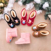 [促销]儿童雪地靴2018冬季女童靴子冬季宝宝鞋学生男童冬鞋棉鞋加绒短靴