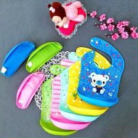 [促销]宝宝吃饭兜婴儿食饭围嘴小孩儿童大号仿软硅胶防水喂饭口水兜秋冬