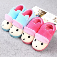 [促销]冬儿童男女童拖鞋卡通居家亲子鞋一家三口厚底保暖包跟宝宝棉拖鞋