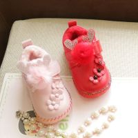 [促销]冬季加绒保暖宝宝鞋厚棉女童鞋学步鞋0-3岁软底防滑棉鞋婴儿鞋秋