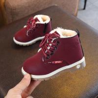 [促销]冬季儿童防水保暖1-2-3-4岁5男童雪地靴女童短马丁靴加绒厚棉鞋子