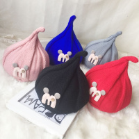 [促销]儿童毛线帽子春秋男女宝宝帽秋冬加绒婴儿针织帽韩版保暖圣诞帽