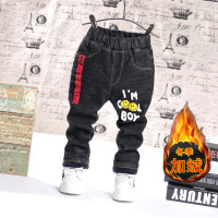 [促销]冬款儿童裤子男童加绒加厚牛仔裤女童裤男孩童装宝宝棉裤外穿长裤