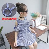 [促销][配套带]女童连衣裙露肩夏装韩版童装儿童小女孩衣服裙子