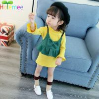 [促销][Holemee]女童裙秋装新款连衣裙宝宝韩版公主裙儿童装婴儿裙子