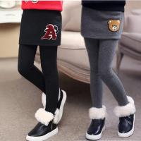 [促销]女童裤裙打底裤2018秋冬童装裙裤儿童裤子加绒加厚裤假两件包臀裤