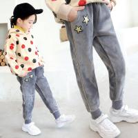 [促销]女童运动裤加绒加厚中大童休闲裤冬季2018韩版儿童双面绒保暖裤子