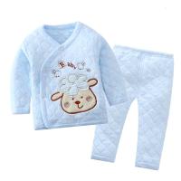 [促销]初生婴儿衣服夹棉保暖套装春秋儿内衣宝宝秋冬和尚服0-3个月