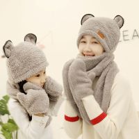 [促销]儿童帽子围巾套装男童女童帽围巾手套三件一体秋冬帽子围巾三件套