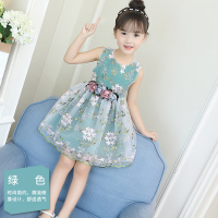 [促销]女童连衣裙2018新款夏装公主裙女童蓬蓬纱洋气裙子韩版女孩衣服潮