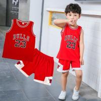 [促销]2018夏男女幼儿童装篮球服套装表演服背心短裤宝宝篮球衣运动套装