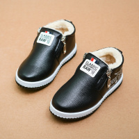 [促销]秋冬童鞋男童短靴儿童雪地靴 宝宝棉鞋时装靴 女童靴子皮单靴防水