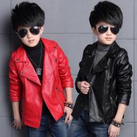 [促销]俊熙萌宝]童装男童柔软皮衣儿童休闲外套秋季中大童男孩夹克秋装