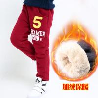 [促销][三层保暖 加绒加厚]童装男童保暖裤子2017新款儿童加棉卫裤中大童冬季休闲运动裤男孩小学生百搭外穿罩裤男宝宝秋