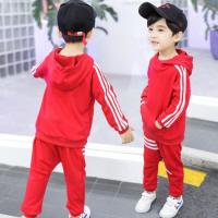 [促销]童装儿童运动套装2018秋装新款男童卫衣哈伦裤宝宝春秋长袖两件套