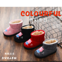 [促销]小猪佩奇冬季儿童雪地靴女童靴子男童短靴保暖靴子低筒靴休闲棉鞋