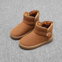 [促销]儿童雪地棉鞋冬鞋2018冬季新款加绒女童短靴男童宝宝搭扣棉鞋短靴