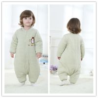 [促销]婴儿睡袋秋冬加厚加棉0-4周岁新款宝宝棉分腿睡袋防踢被连体睡衣