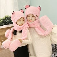 [促销]儿童帽子围巾亲子套装男童女童帽子围巾手套三件一体秋冬帽子围巾