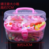 [促销]儿童夹女童头饰头绳小女孩圈饰可爱宝宝皮筋不伤头花饰品