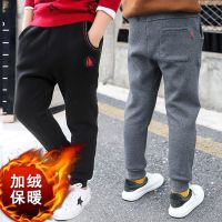 [促销]男童裤子秋冬加绒运动裤童装韩版儿童加厚长裤中小童休闲裤宽松潮