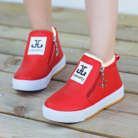 [促销]秋冬童鞋女童靴子儿童雪地靴 宝宝棉鞋时装靴 男童短靴皮棉靴防水