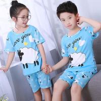 [促销]短袖儿童睡衣夏季男童女童睡衣夏天短袖童装睡衣女童男孩子家居服