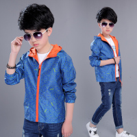[促销]童装男童外套春秋儿童冲锋衣男中大童春秋装户外运动上衣拉链衫