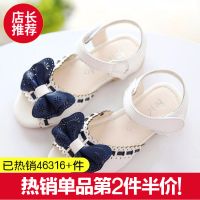 [促销][童伊诺]女童凉鞋公主鞋蝴蝶结女童鞋儿童凉鞋中大童学生沙滩鞋